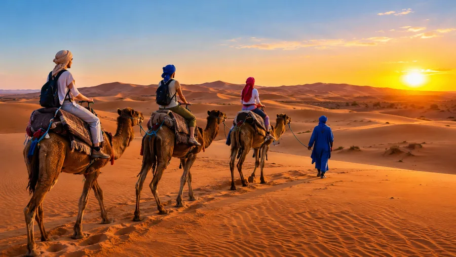 Sahara-Wüstencamel-Trekking- und Campingtouren
