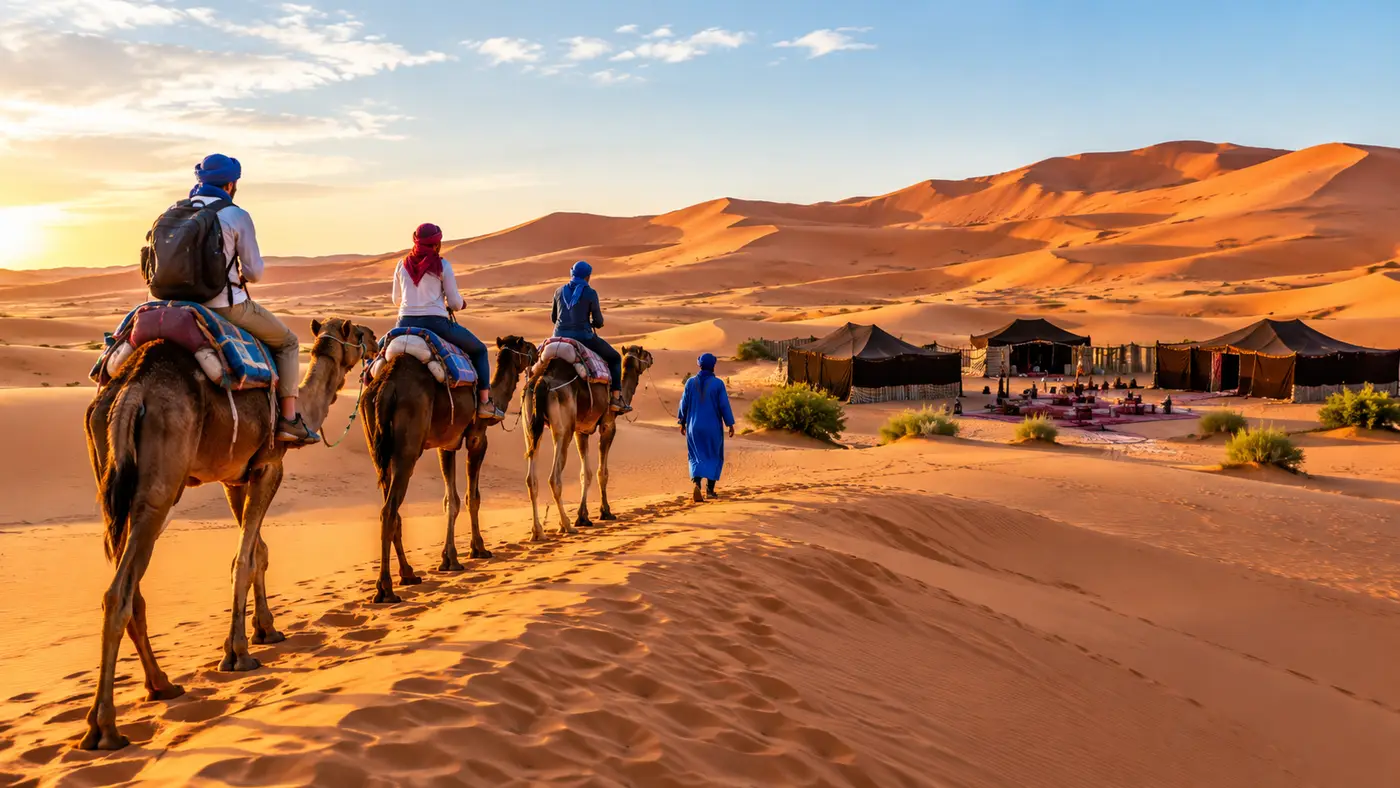 Escursioni di trekking e campeggio con cammelli nel Deserto del Sahara